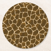 Giraffe Spots Wild Safari Animal Skin Print Ronde Kartonnen Onderzetter (Voorkant)