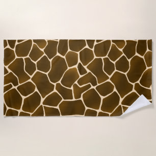 Giraffe Spots Wild Safari Animal Skin Print Strandlaken