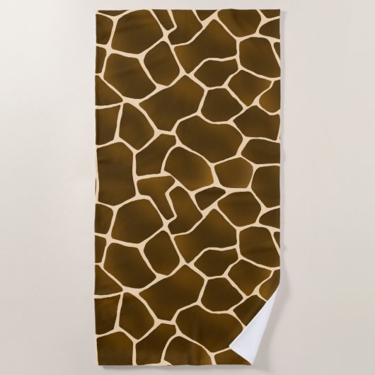 Giraffe Spots Wild Safari Animal Skin Print Strandlaken (Voorkant)
