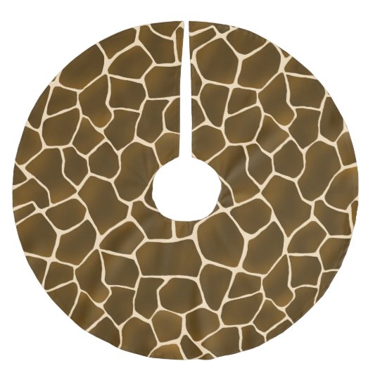 Giraffe Spots Wild Safari Style Animal Skin Kerstboom Rok (Voorkant)