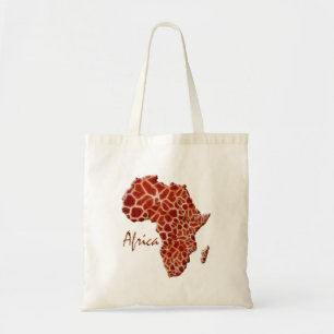 Giraffe-spotted Kaart van Afrika Canvas tas