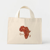 Giraffe Spotted Map of Africa Canvas tas (Voorkant)