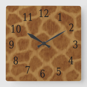 Giraffe Square Clock Vierkante Klok