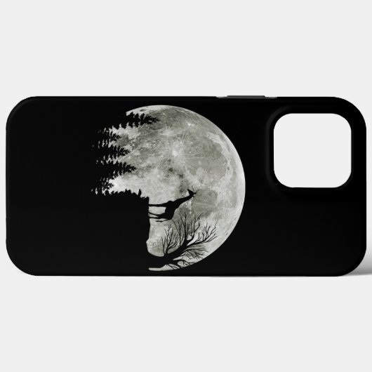 Giraffe staande op berg maanlicht Halloween Case-Mate iPhone Case (Achterkant (horizontaal))