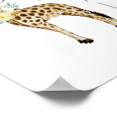 Giraffe staat altijd fier rechtop Modern waterverf Poster (Hoek)