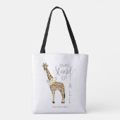 Giraffe staat altijd op hoge moderne Waterverf Tote Bag (Achterkant)