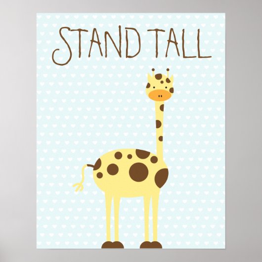 Giraffe Stand Tall ı Kinder room Poster (Voorkant)
