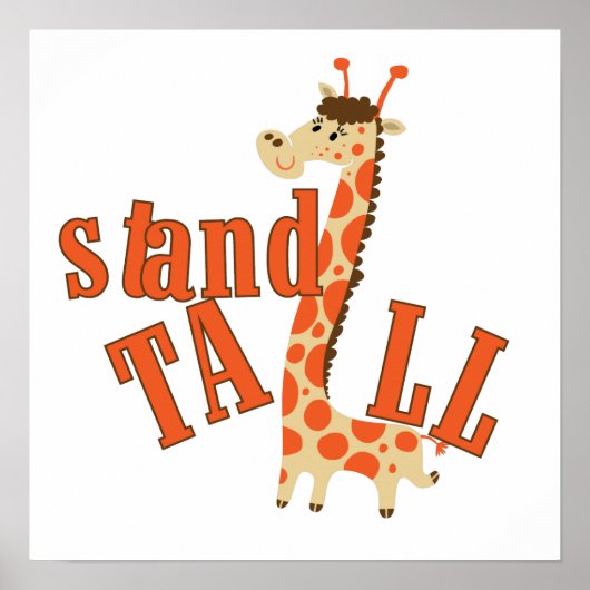 Giraffe standaard poster (Voorkant)