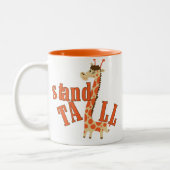 Giraffe standaard tweekleurige koffiemok (Links)