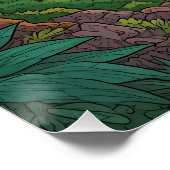 Giraffe standing in a wilderness setting perfect poster (Hoek)