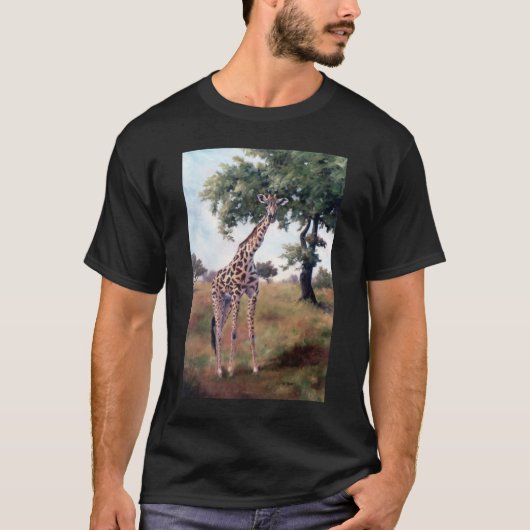 Giraffe STANDING TALL Mannen T shirt (Voorkant)