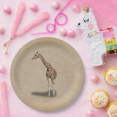 Giraffe STANDING TALL Papieren Bordje (Feest)