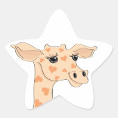 Giraffe Star Sticker (Voorkant)