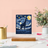 Giraffe Starnacht Vintage Acryl Bord (Huwelijk)
