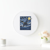 Giraffe Starnacht Vintage Grote Klok (Huis)