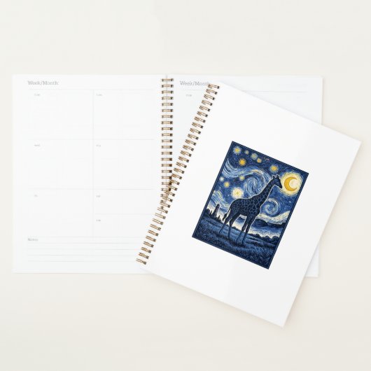 Giraffe Starnacht Vintage Planner (Display)
