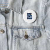 Giraffe Starnacht Vintage Ronde Button 5,7 Cm (In situ)