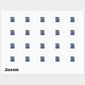 Giraffe Starnacht Vintage Ronde Sticker (Vel)
