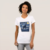 Giraffe Starnacht Vintage T-shirt (Voorkant volledig)