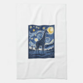 Giraffe Starnacht Vintage Theedoek (Verticaal)