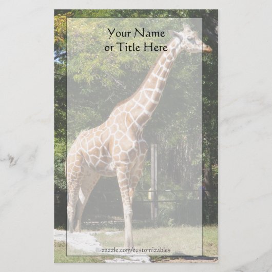 Giraffe Stationery Briefpapier (Voorkant)