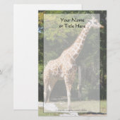 Giraffe Stationery Briefpapier (Voorkant / Achterkant)
