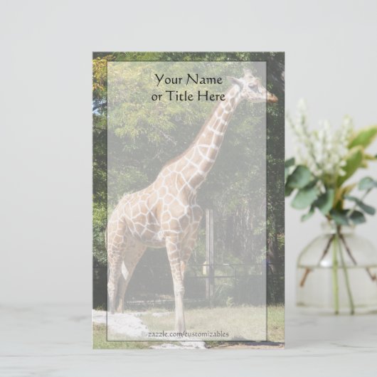 Giraffe Stationery Briefpapier (Staand voorkant)
