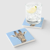 Giraffe Stenen Onderzetter (Zijkant)