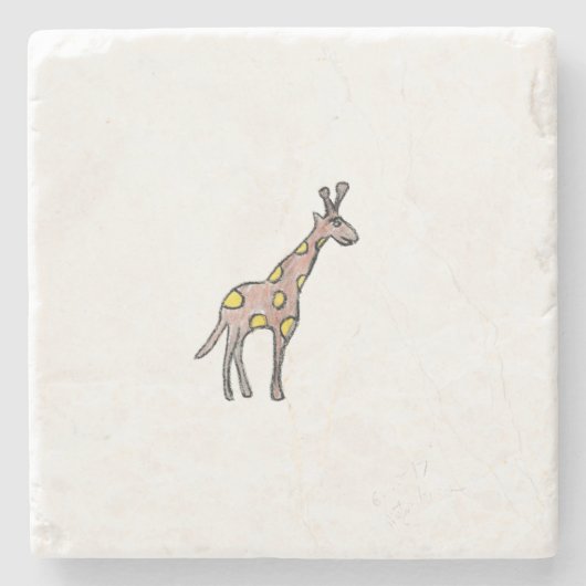 Giraffe Stenen Onderzetter (Voorkant)