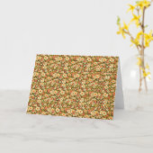 GIRAFFE  STEREOGRAM 7x5 Groet Kaart (Gele Bloem)