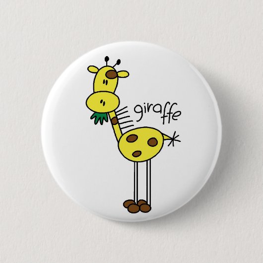 Giraffe Stick Figuur Button (Voorkant)