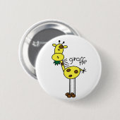 Giraffe Stick Figuur Button (Voorkant /achterkant)