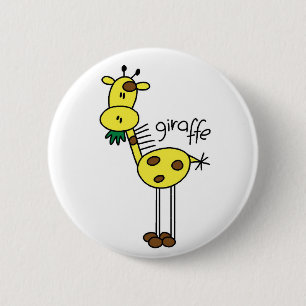 Giraffe Stick Figuur Button