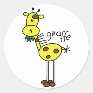 Giraffe Stick Figuur Stickers Sticker