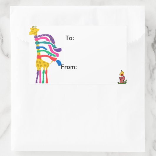Giraffe sticker gift labels (Tas)