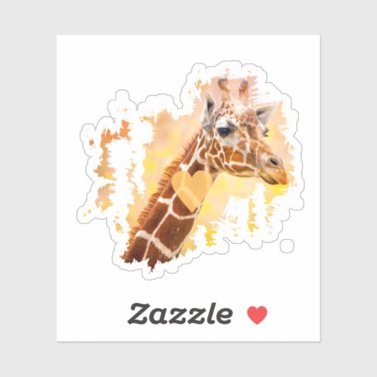 Giraffe Sticker, Giraffe Gift, Giraffe Lover Gift, Sticker (Vel)