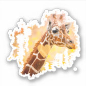Giraffe Sticker, Giraffe Gift, Giraffe Lover Gift, Sticker (Voorkant)