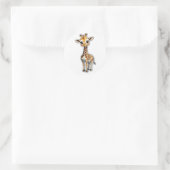 Giraffe Sticker - Schattig Wonder met lange nek (Tas)