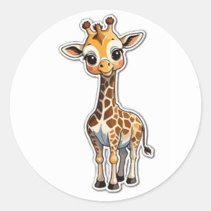 Giraffe Sticker - Schattig Wonder met lange nek