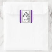 Giraffe stickers voor het verzegelen van letters o (Tas)