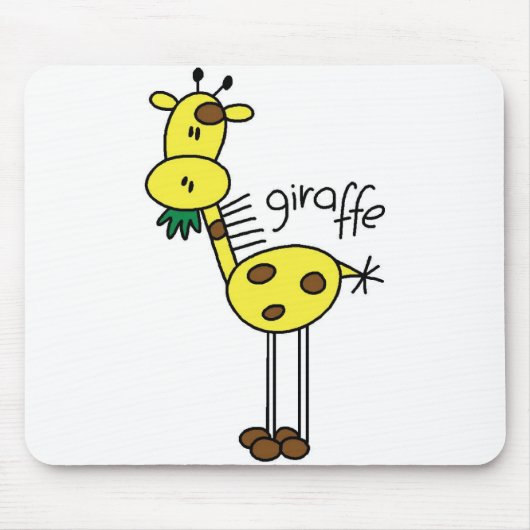 Giraffe Stickfiguur Muismat (Voorkant)