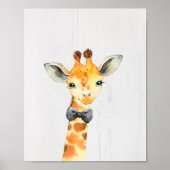 Giraffe strikdas safari jungle kinderkamer kunstpr poster (Voorkant)