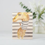 Giraffe Stripes Briefkaart (Staand voorkant)