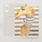 Giraffe Stripes Briefkaart (Voorkant / Achterkant)