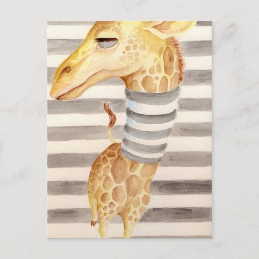 Giraffe Stripes Briefkaart (Voorkant)