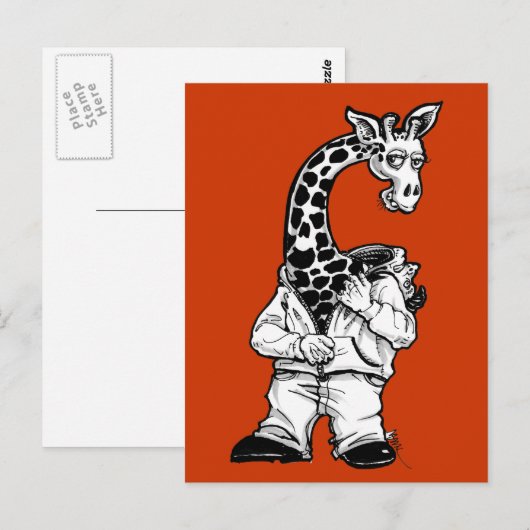 Giraffe-Suit Briefkaart (Voorkant / Achterkant)
