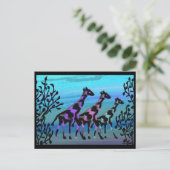 Giraffe Sunrise Briefkaarten (Staand voorkant)