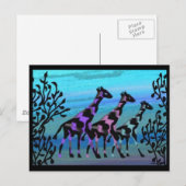 Giraffe Sunrise Briefkaarten (Voorkant / Achterkant)