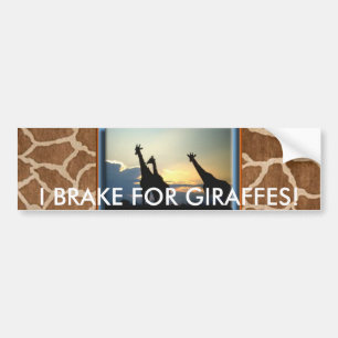 Giraffe SUNSET Bumpersticker