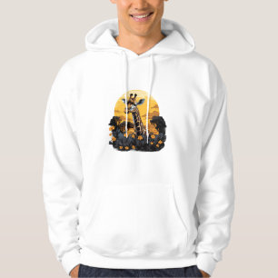 Giraffe Sunset Floral Animal Art Savanna Natuur Wi Hoodie